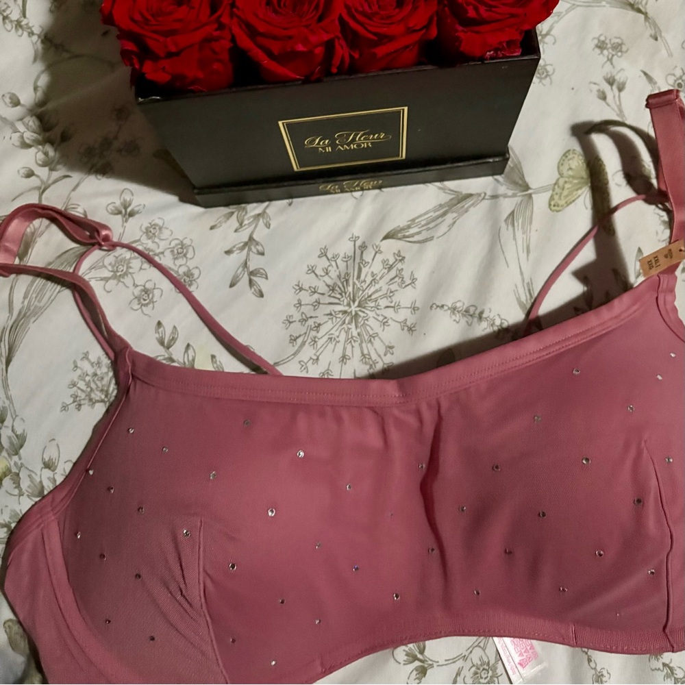 Brand New Rhinestone padded bra